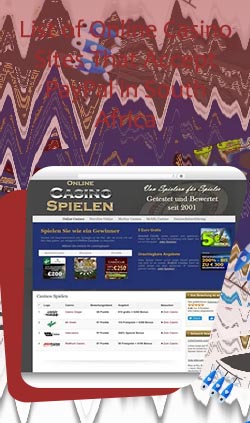 Online casino spiele paypal South African